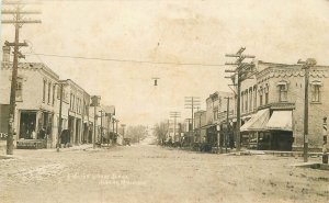 Postcard RPPC 1911 Wisconsin Albany Water Street Scene 23-12087