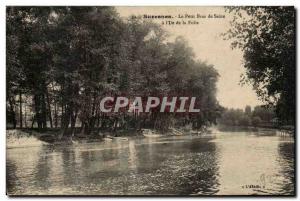Suresnes Old Postcard The small arm of the Seine & # 39ile of Madness