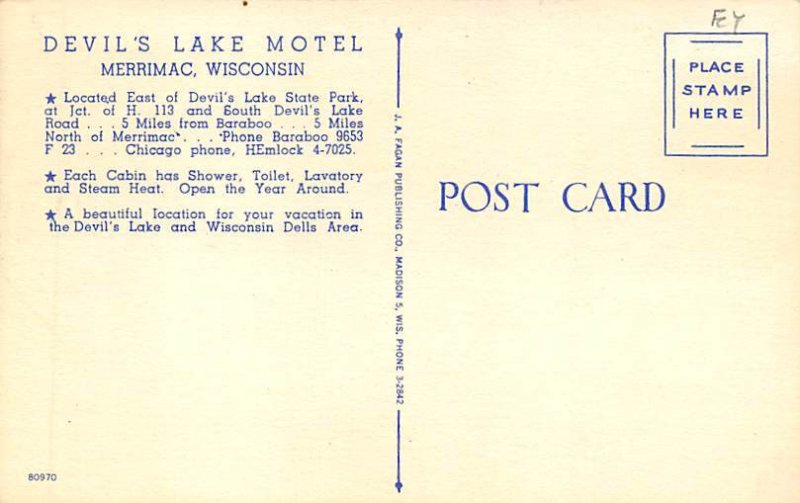 Devils Lake Motel - Merrimac , Wisconsin WI