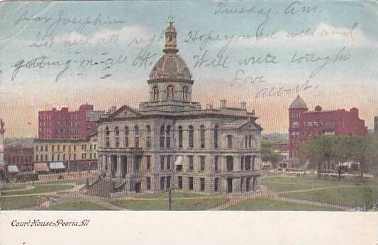 Illinois Peoria Court House 1907