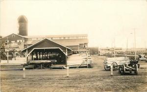 1920s Logging Lumber Mill Industry Sawdust Burner Wagon Auto Plank Shed RPPC