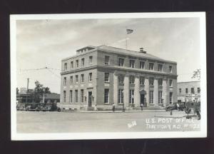 RPPC JAMESTOWN NORTH DAKOTA U.S. POST OFFICE VINTAGE CARS REAL PHOTO POSTCARD