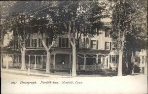 Norfolk CT Inn 1906 Used Real Photo Postcard
