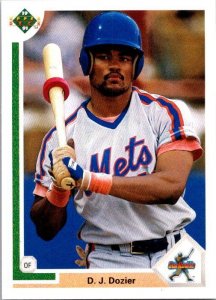 1991 Upper Deck Baseball Card D J Dozier New York Mets sk20680