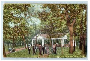 1908 Grand View Park Pavilion Des Moines Iowa IA Posted Antique Postcard