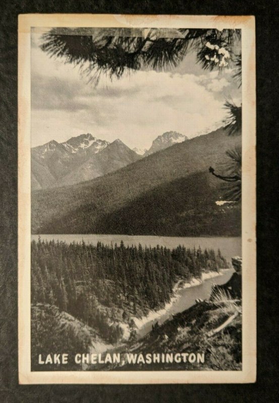 Vintage Lake Chelan Washington Real Picture Postcard RPPC with Stamp