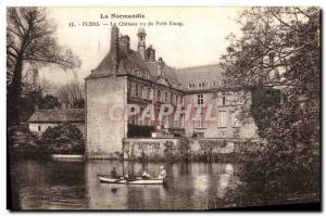 Old Postcard Flers Vu Le Chateau Du Petit Etang