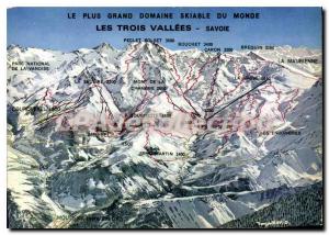 Modern Postcard Les Trois Vallees Meribel Savoie France Courchevel