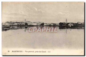 Martigues Old Postcard General view channel outlet