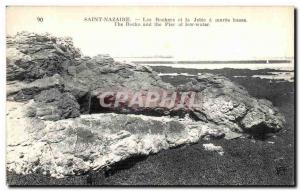 Old Postcard Saint Nazaire Les Rochers and has Jetee Maree Bass Rocks and the...