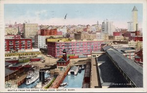 Seattle WA from Grand Trunk Dock FH Nowell Postcard F14