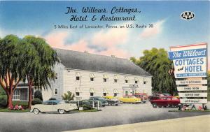 Lancaster Pennsylvania 1950s Postcard The Willows Cottages & Hotel