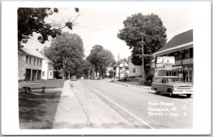 Main Street Jamaica Vermont Lamp Post Restaurant RPPC Real Photo Postcard