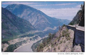 Road on Jackass Moutain, FRASER CANYON, British Columbia, Canada, 40-60´s