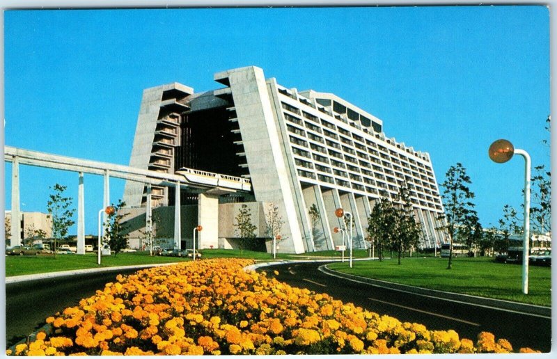 c1960s Orlando, FL Disney World Monorail Station Building Brutalism Chrome A332