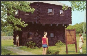 New York SACKETS HARBOR Fort Tompkins Blockhouse on Navy Point pm1960 Chrome