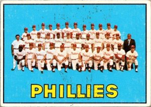 1967 Topps Baseball Card 1966 Philadelphia Phillies sk3015