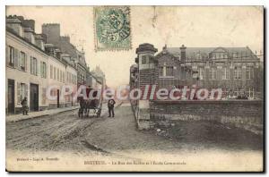 Postcard Old Breteuil La Rue Des communal school Schools