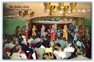 c1960s The Golden Bank Casino Gold Room Dancers Reno Nevada NV Unposted Postcard