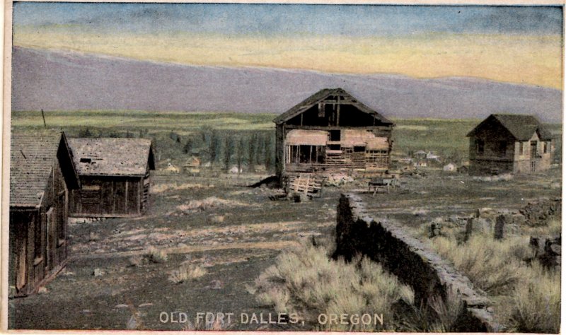 Oregon - A view of the Old Fort Dalles