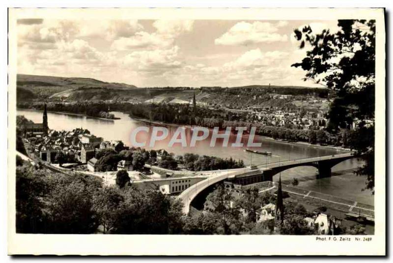 Modern Postcard Koblenz Bridge Pfaffendonf