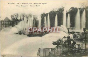 Postcard Old Versailles large water basin neptune