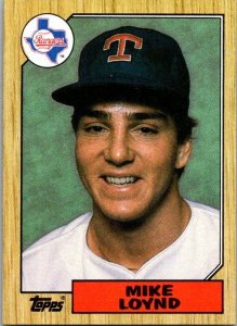 1987 Topps Baseball Card Mike Loynd Texas Rangers sk3495