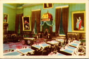 VINTAGE POSTCARD INTERIOR PROVINCIAL PARLIAMENT BUILDG FREDERICTON NEW BRUSNWICK