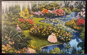 Vintage Postcard 1930-1945 Southern Flowers, Cypress Gardens, Winter Haven, FL
