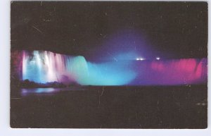 Illuminated Horseshoe Falls, Niagara Falls, Ontario, Vintage Chrome Postcard #2