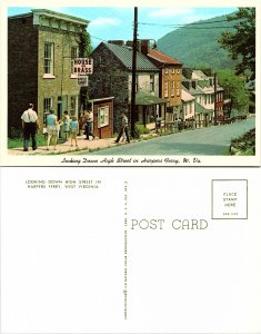 Looking Down High Street in Harpers Ferry, West Virginia