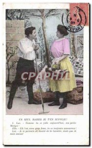 Old Postcard A Kiss Only Ten I Beg Woman