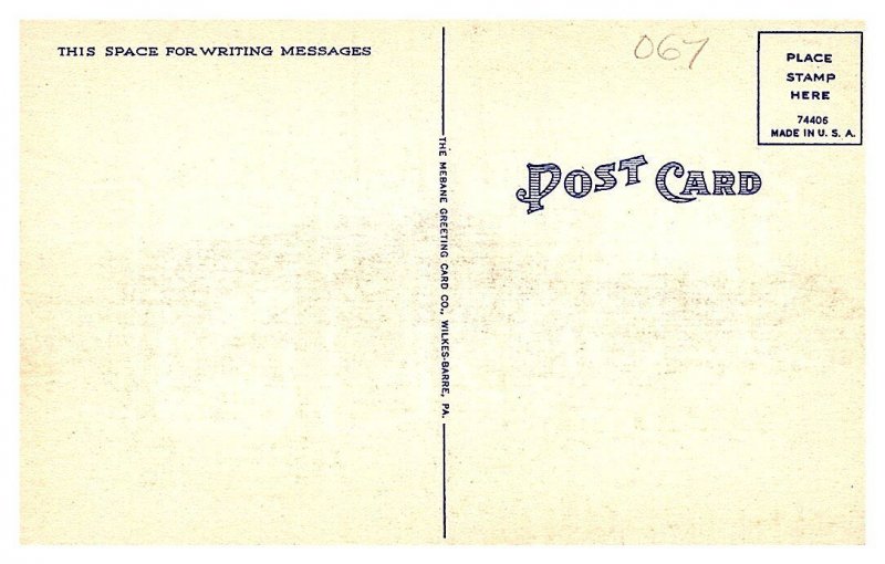 greeting Easton Pennsylvania  LARGE LETTER