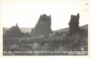 H83/ Crater of the Moon Arco Idaho RPPC Postcard c50s Monolith 166