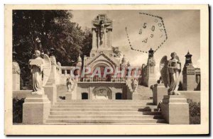 Old Postcard Basilica of Lisieux The exterior of the Cross of Calvary view & ...