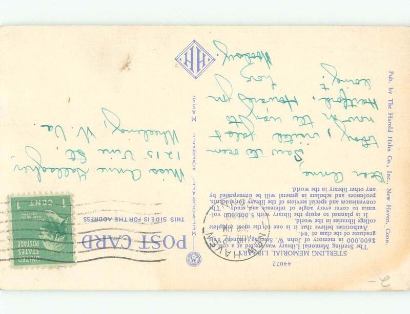 Linen Yale University - New Haven Connecticut CT E0964