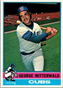 1976 Topps Baseball Card George Mitterwald Chicago Cubs sk13351