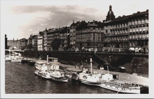 Czech Republic Prague Praha Palackeho Nabrezi Vintage RPPC C062