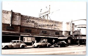 RPPC HOLLYWOOD, CA California ~ TOM BRENEMAN'S RESTAURANT c1930s Cars Postcard