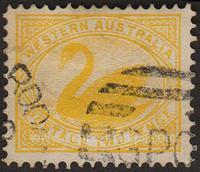 Western Australia #77 Used - 1901 2d.  - Birds, Numbers -