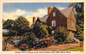 Garden View in Salem, Massachusetts of House of the Seven Gables.