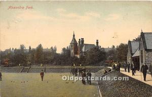 Alexandra Park Lawn Bowling 1906 