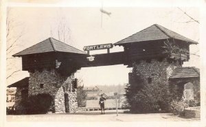 FORT LEWIS WASHINGTON~MAIN GATE~1940s REAL PHOTO POSTCARD