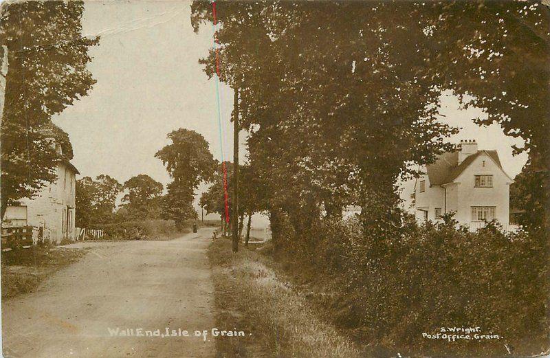 C-1910  Kent UK Wall End Isle of Grain RPPC real photo postcard 9174 Wright