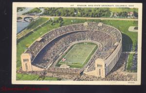 COLUMBUS OHIO STATE UNIVERSITY BUCKEYES FOOTBALL STADIUM VINTAGE 1939 POSTCARD