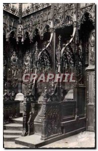 Old Postcard Auch Gers La Cathedrale The stall of the XVI century Archbishop