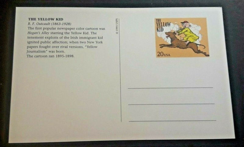 Mint The Yellow Kid Comic Strip Began 1895 By R F Outcault  Stamped Postcard