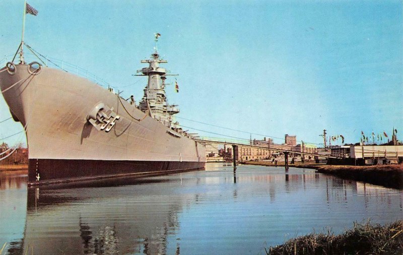 North Carolina Battleship Memorial Wilmington, NC c1960s Vintage Postcard