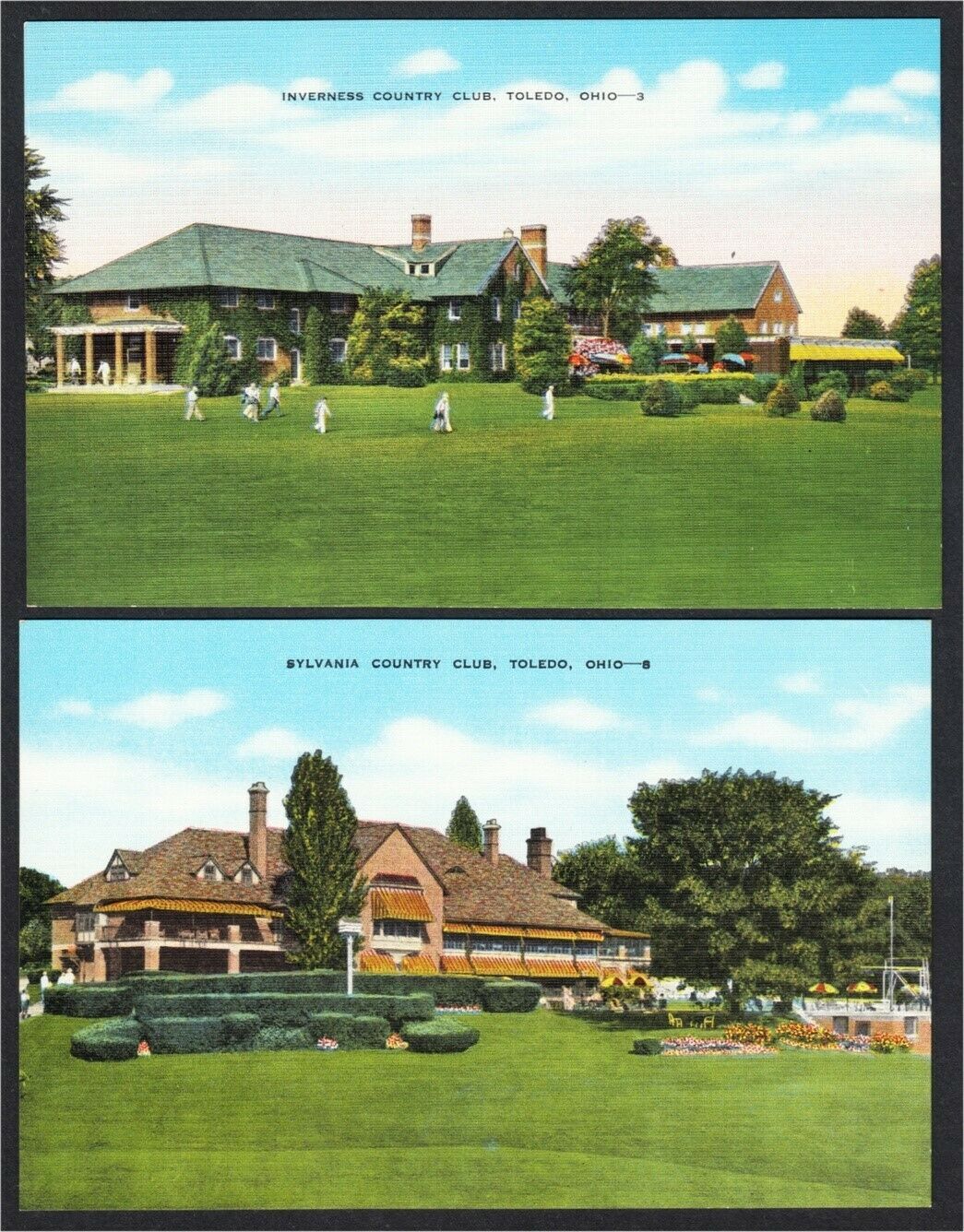 Toledo OH Inverness and Sylvania Country Club 1930s-1940s Linen Golf  Postcards | United States - Ohio - Other, Postcard / HipPostcard