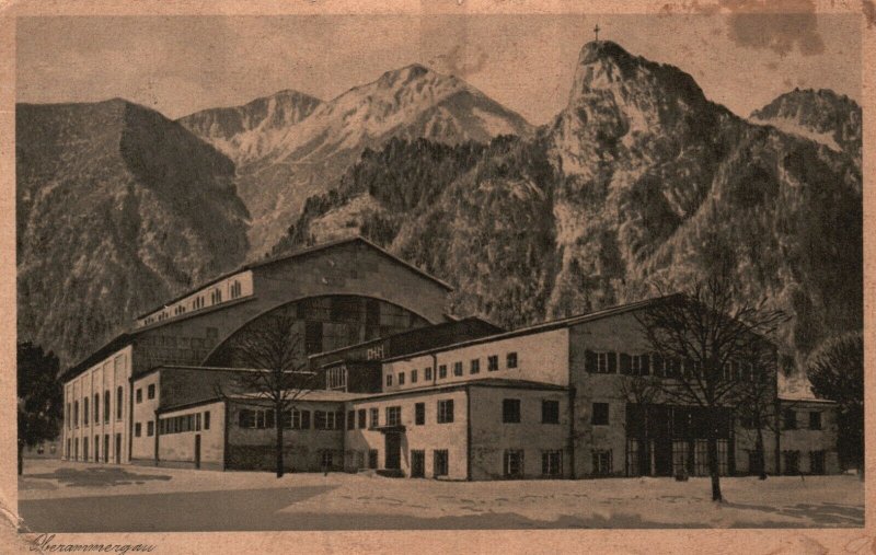 Vintage Postcard 1930 Oberammergau mit Passion Theater Germany